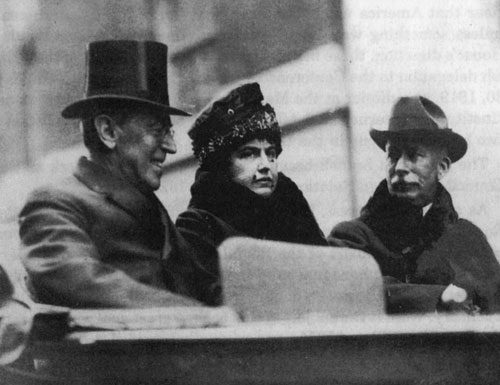 President Wilson, Mrs. Wilson, and Colonel House.